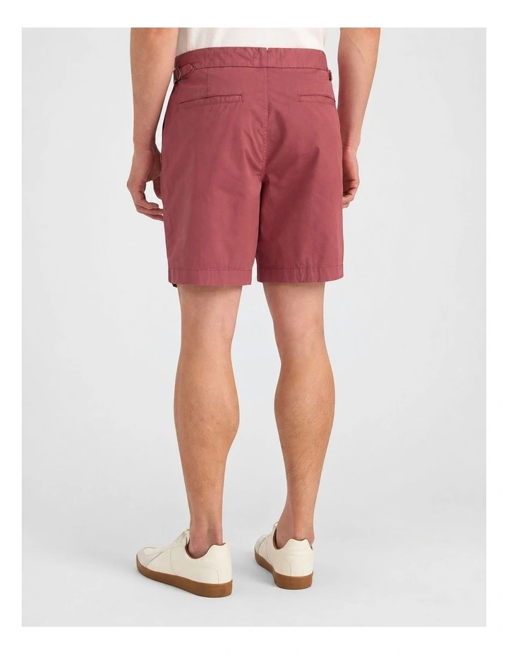 Bradley Twill Side Tab Short in Berry image 2