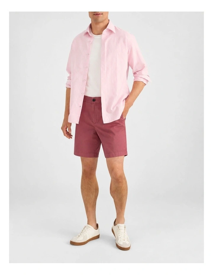 Bradley Twill Side Tab Short in Berry image 4