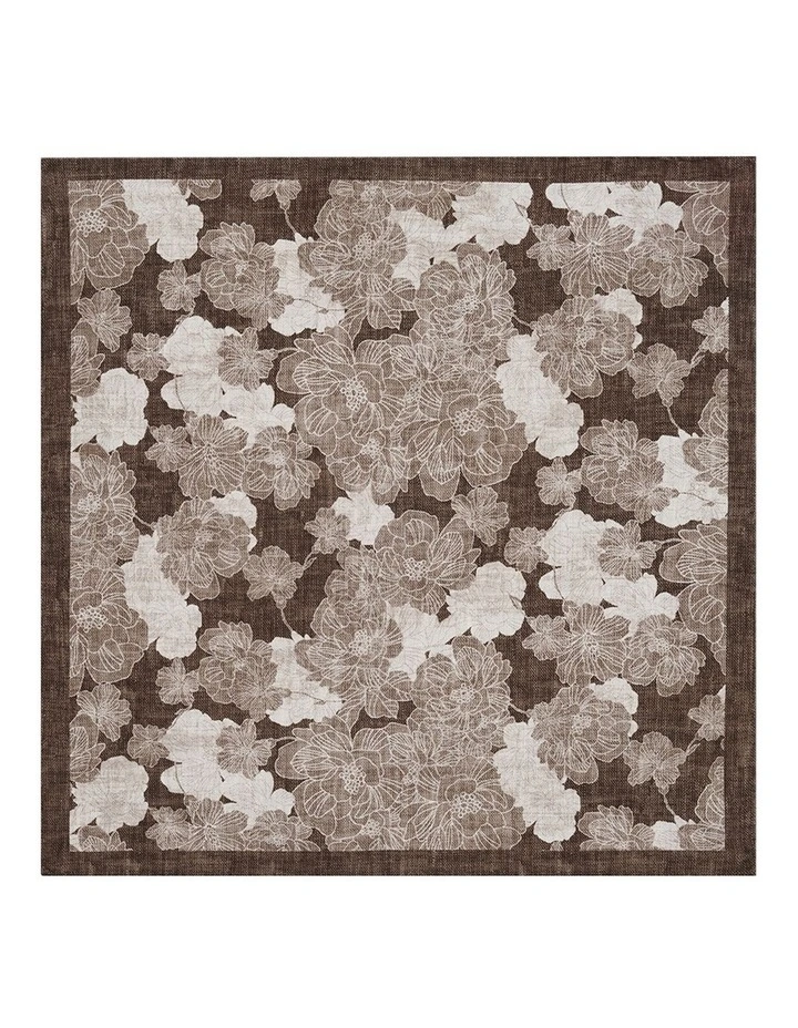 Civita Pocket Square in Brown White image 1