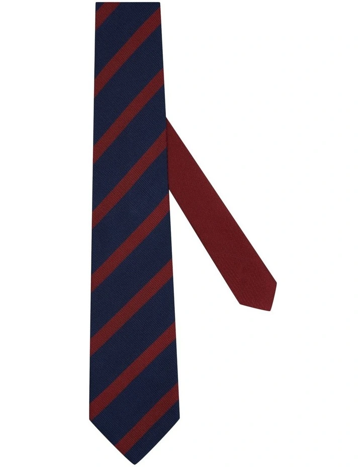 Delmonico Tie in Navy Red image 2