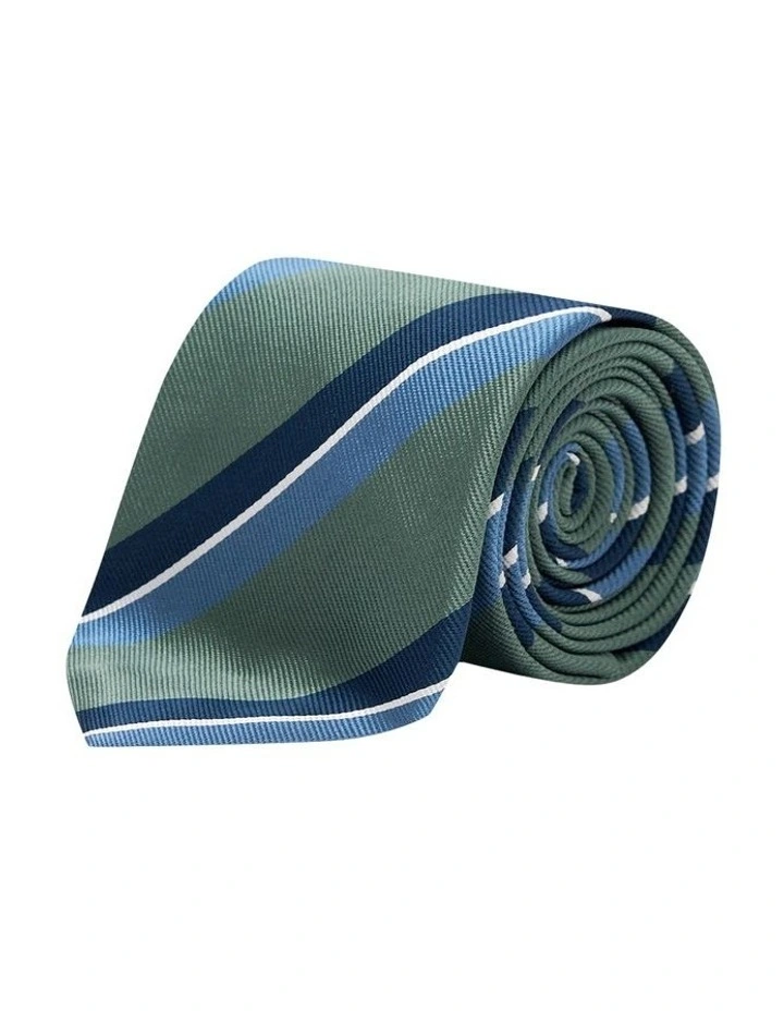 Dubonet Tie in Green Sky Navy image 1