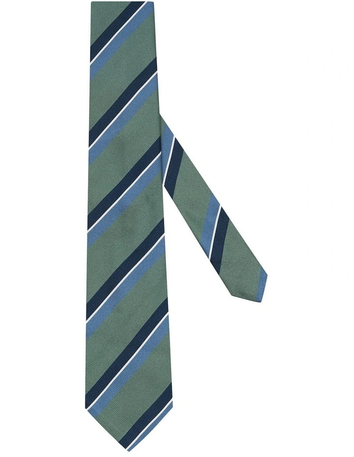 Dubonet Tie in Green Sky Navy image 2