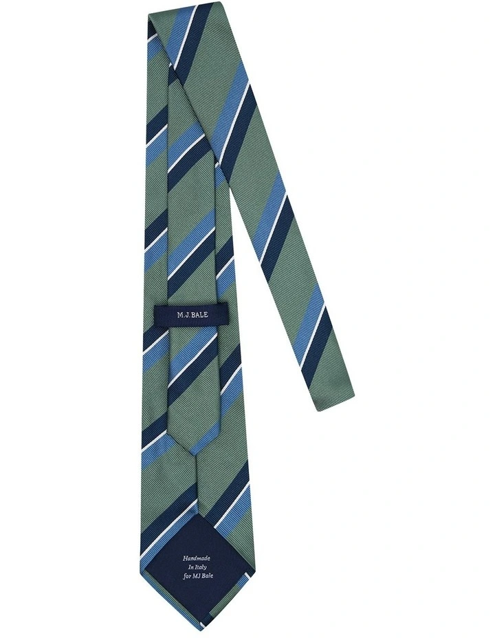 Dubonet Tie in Green Sky Navy image 3