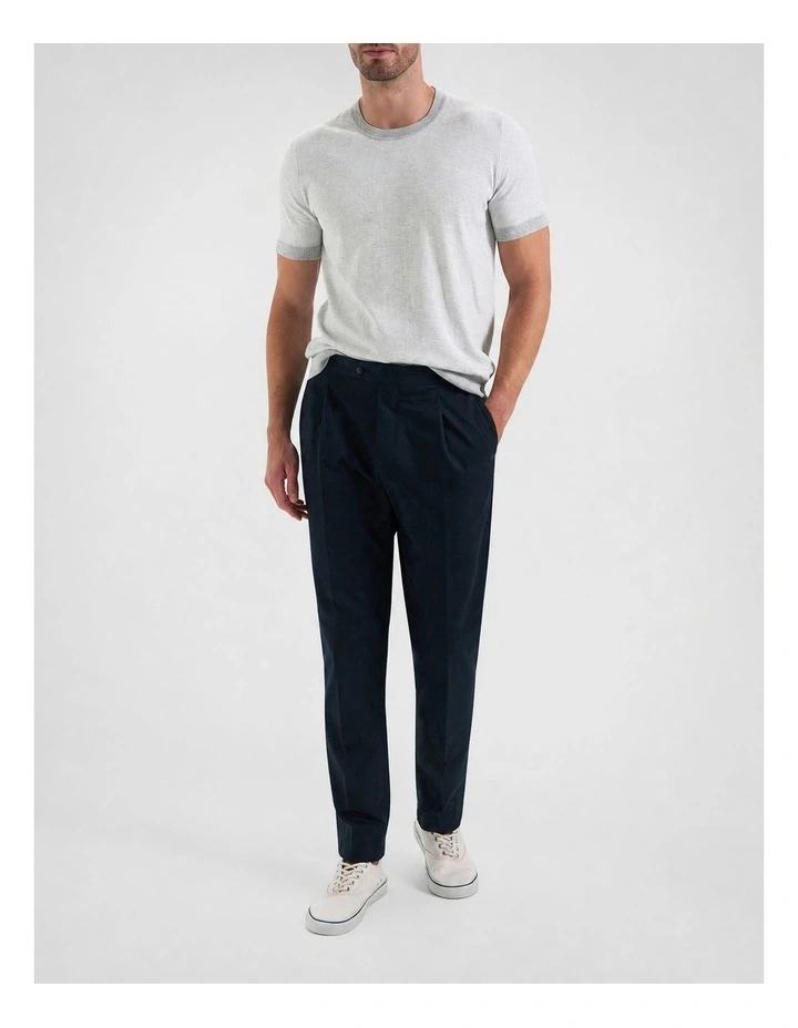 Elba Stripe Knit Tee in Grey Neutral image 5