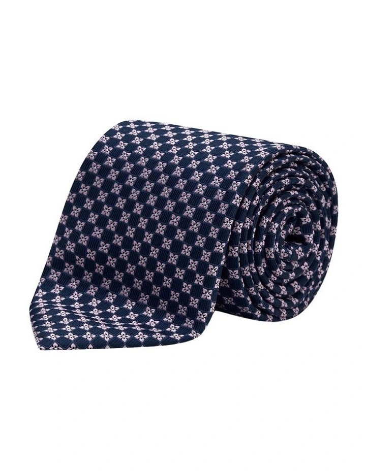 Elio Tie in Navy Pink image 1