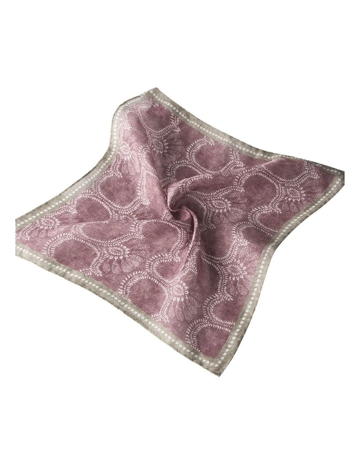 Fabro Pocket Square in Brown Burgundy image 2