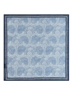 Fabro Pocket Square in Navy Sky
