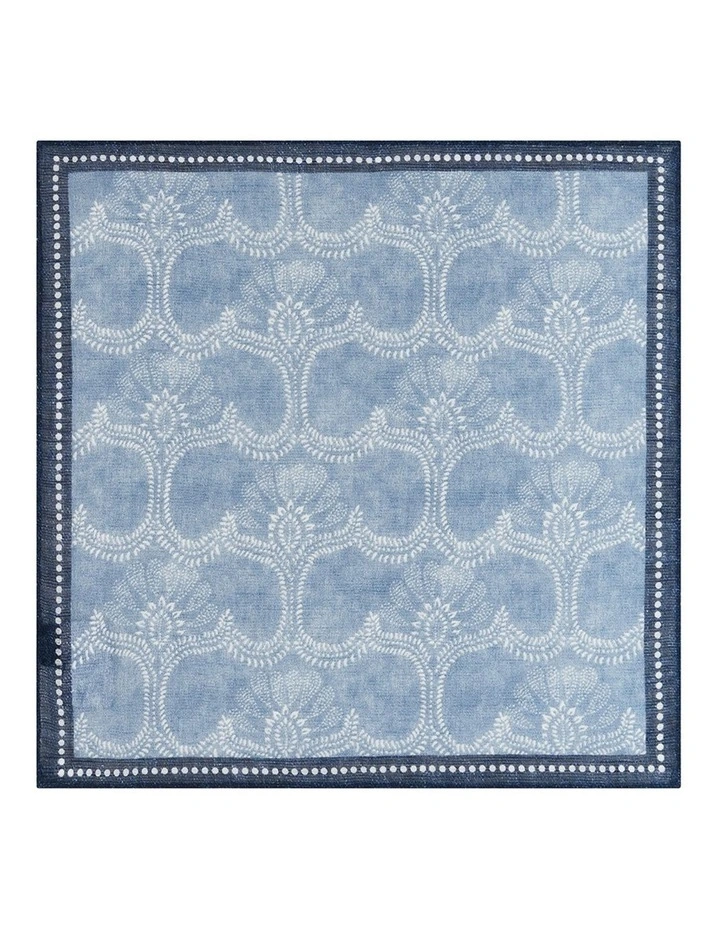 Fabro Pocket Square in Navy Sky image 1