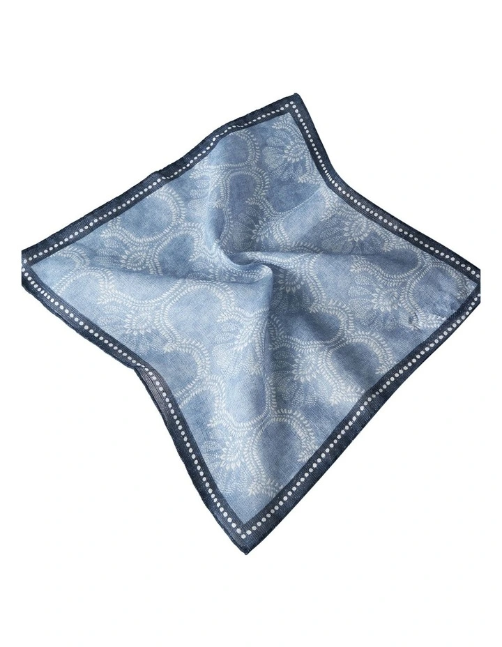 Fabro Pocket Square in Navy Sky image 2