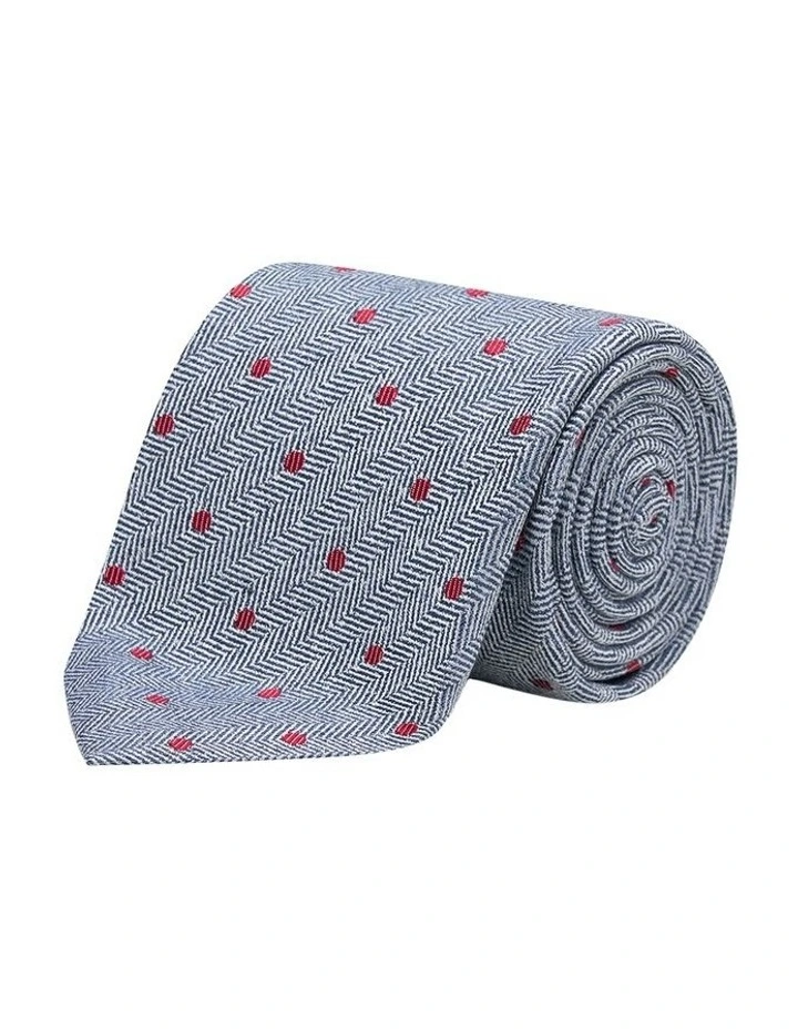 Filato Tie in Red Navy White image 1