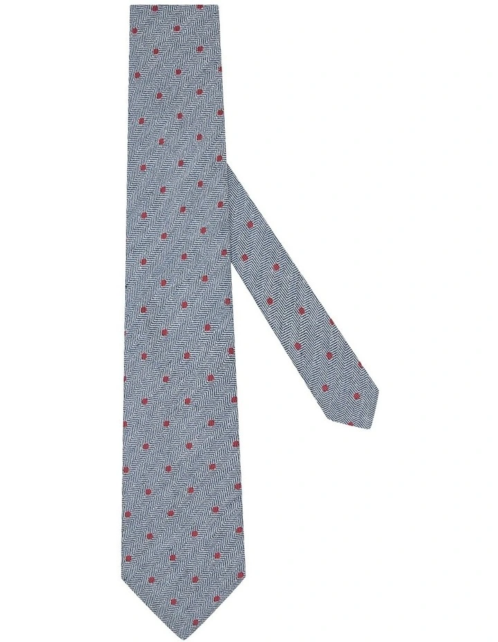 Filato Tie in Red Navy White image 2