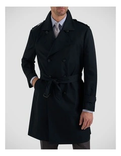 Hancock Trench Coat in Navy