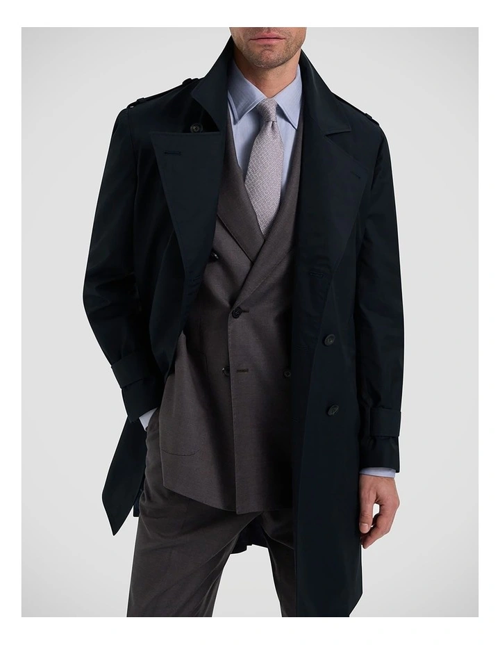 Hancock Trench Coat in Navy image 3