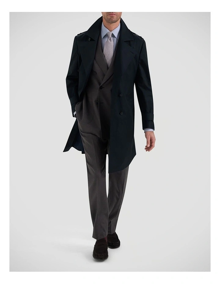 Hancock Trench Coat in Navy image 6