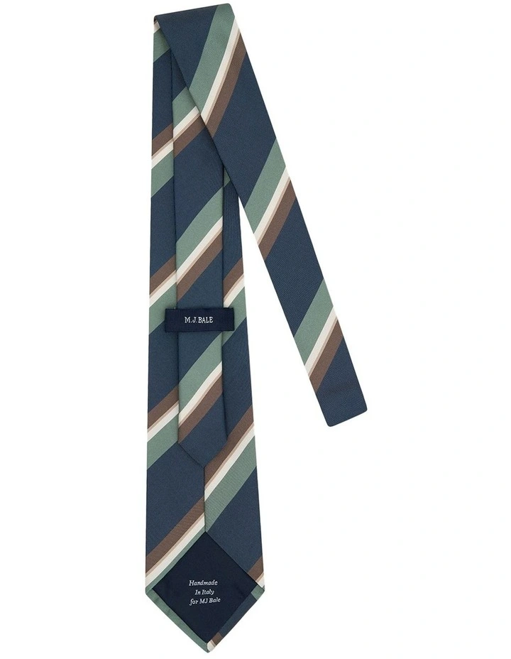 Hoffman Tie in Navy Green Brown image 3