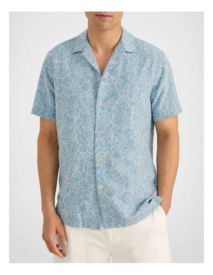 Jolla Camp Collar Shirt in Blue image 3