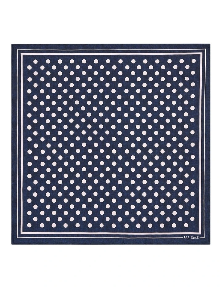 Quadrado Pocket Square in Navy Pink image 1