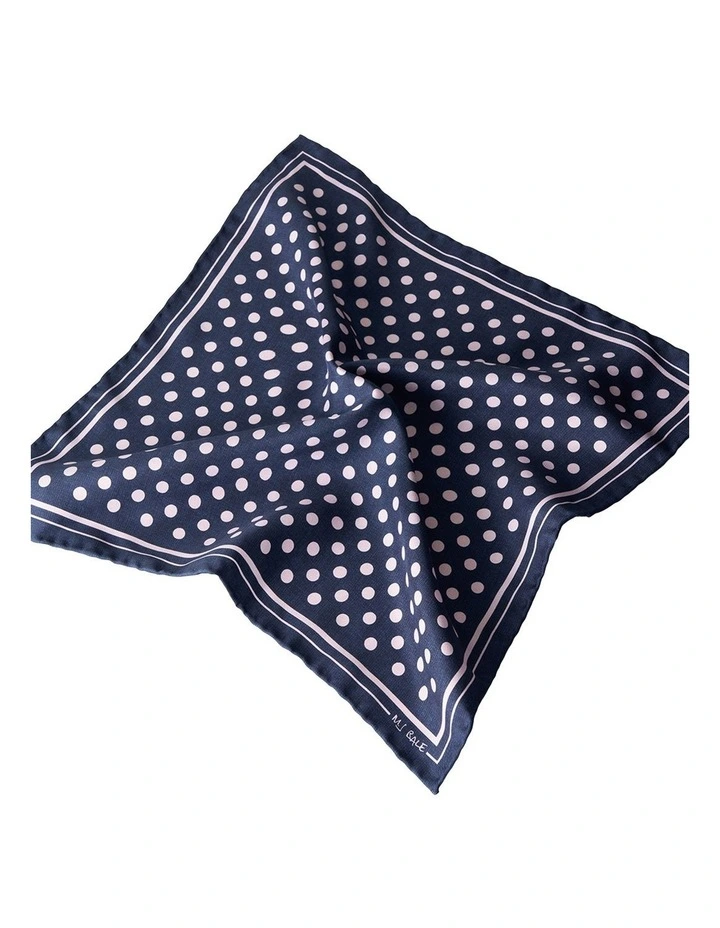 Quadrado Pocket Square in Navy Pink image 2