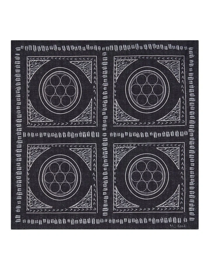Redlow Pocket Square in Charcoal White image 1