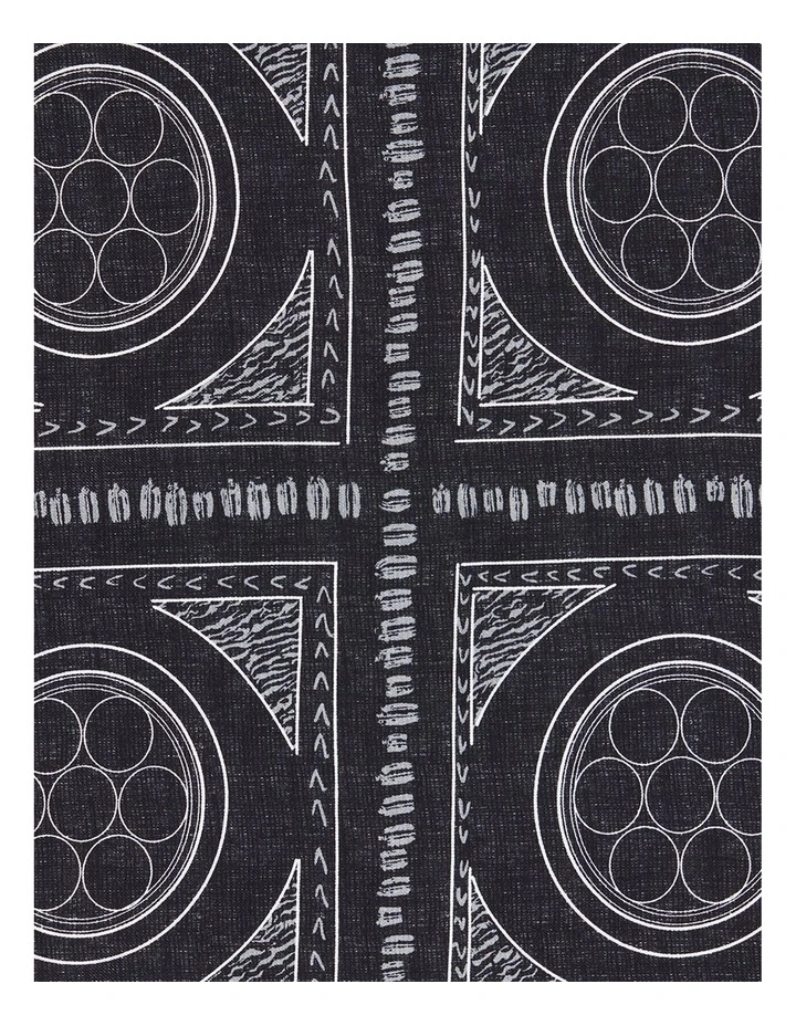 Redlow Pocket Square in Charcoal White image 2