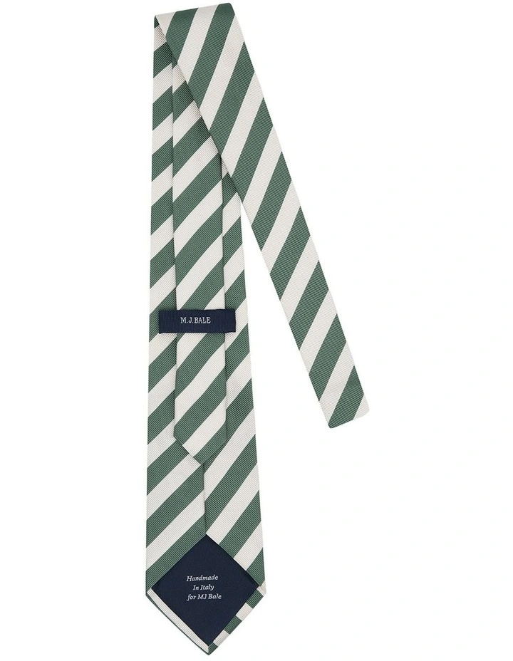 Savona Tie in Green White image 3