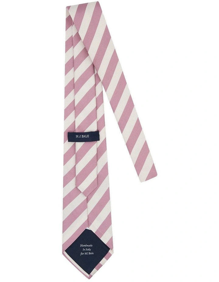 Savona Tie in Pink White image 3