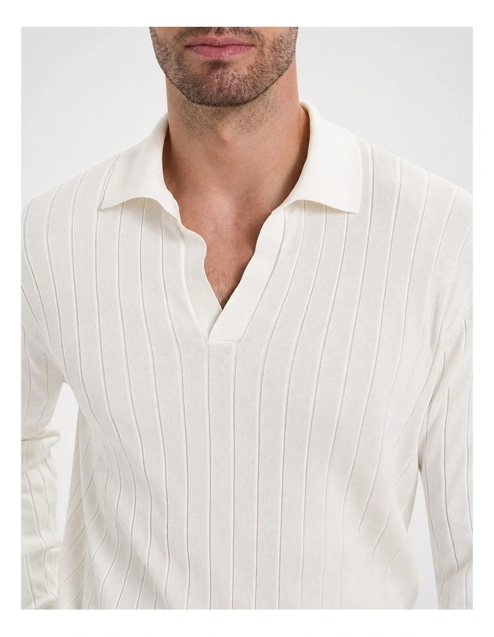 Seton Cot Silk Knit LS Polo image 2