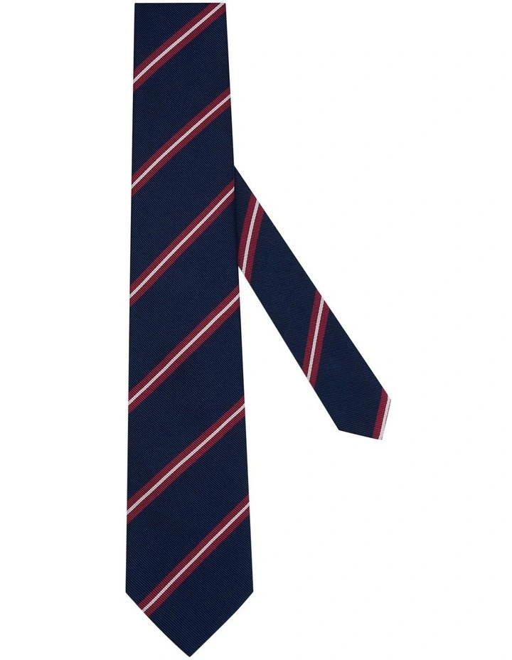 Talbot Tie in Navy Red image 2