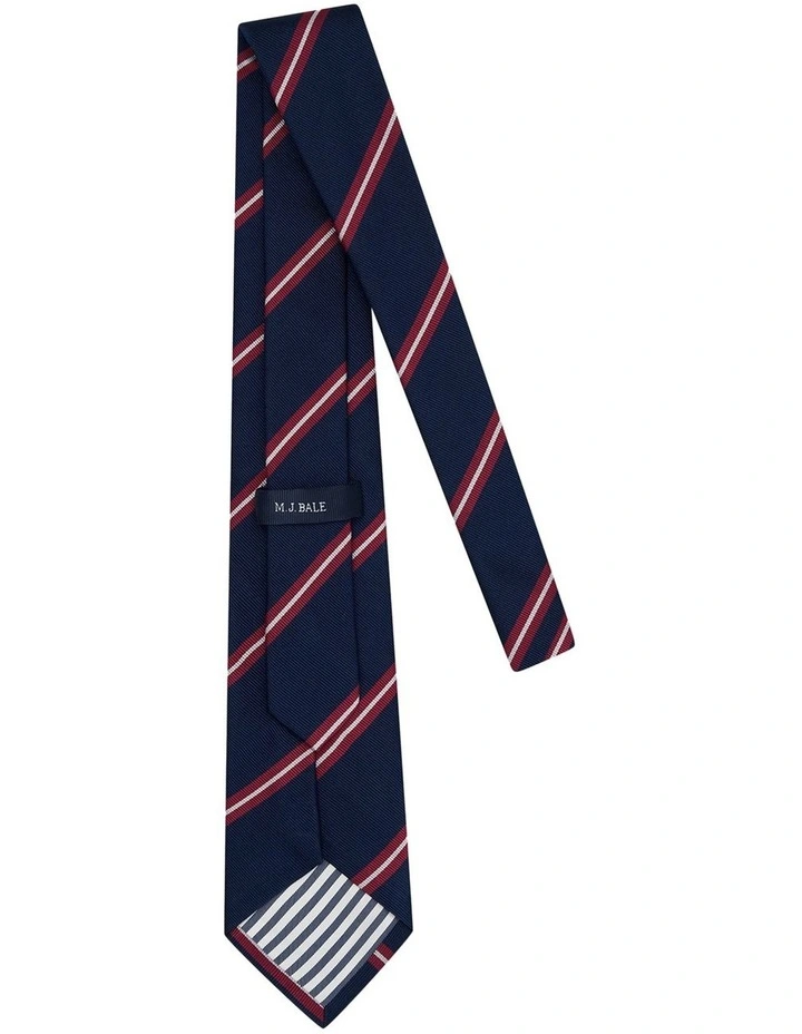 Talbot Tie in Navy Red image 3