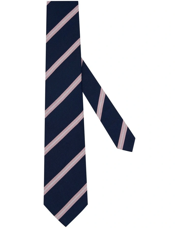 Talbot Tie in Navy Pink image 2
