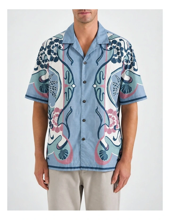 Tangara Camp Collar Shirt in Blue Multi image 1