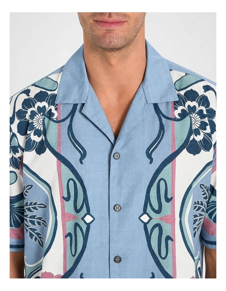 Tangara Camp Collar Shirt in Blue Multi image 2