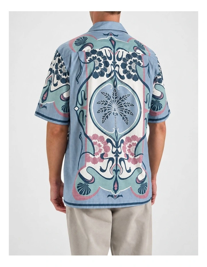 Tangara Camp Collar Shirt in Blue Multi image 4