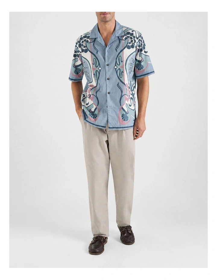 Tangara Camp Collar Shirt in Blue Multi image 5