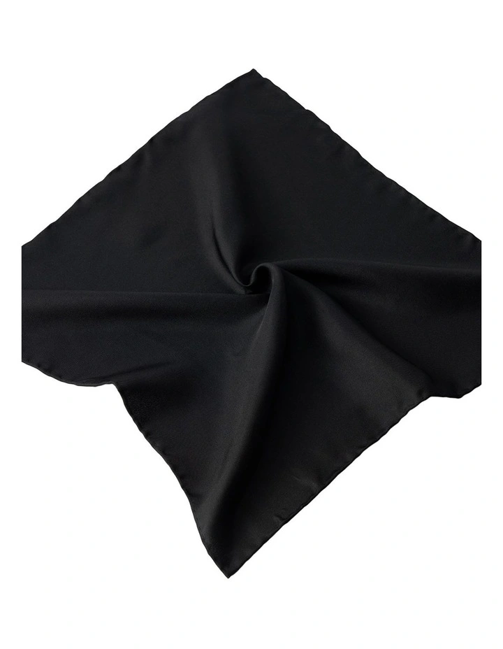 Vellum Pocket Square in Black image 3