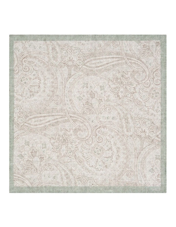 Viareggio Pocket Square in Green Sand Brown image 1
