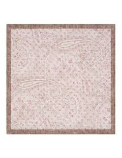 Viareggio Pocket Square in Sand Red Brown