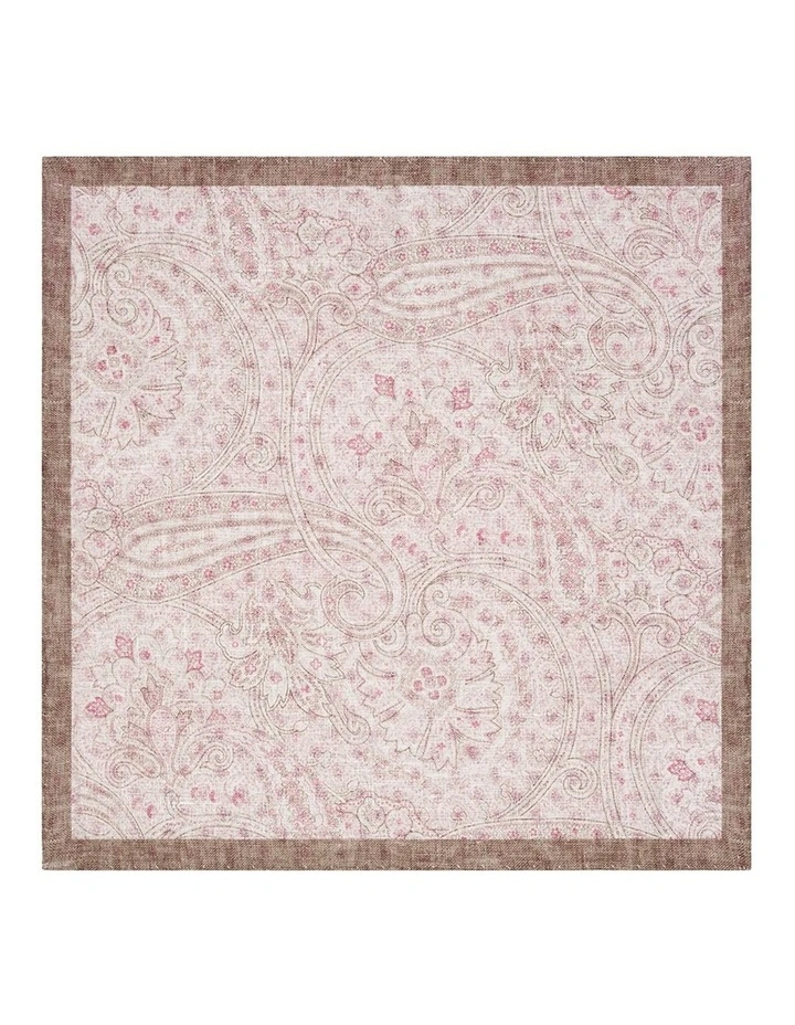 Viareggio Pocket Square in Sand Red Brown image 1