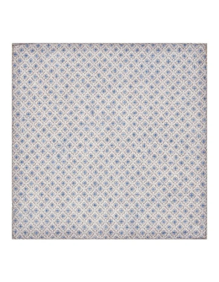 Viareggio Pocket Square in Sand Silver Blue image 2