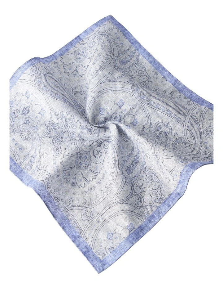 Viareggio Pocket Square in Sky Blue image 4