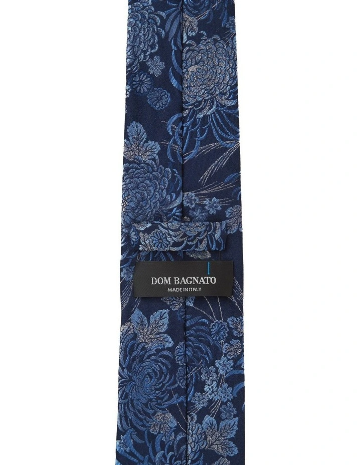 Crisantemo Silk Tie in Blue image 2