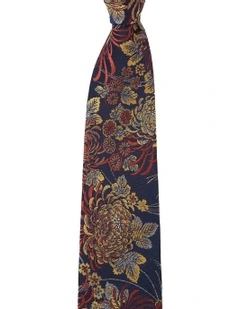 Crisantemo Silk Tie in Orange