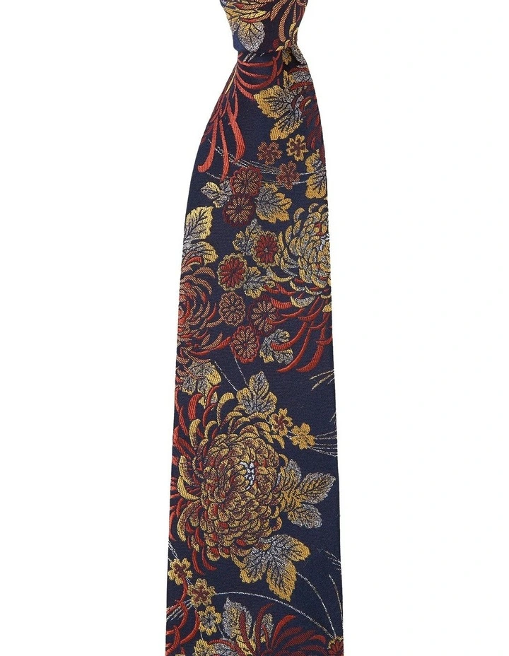 Crisantemo Silk Tie in Orange image 1