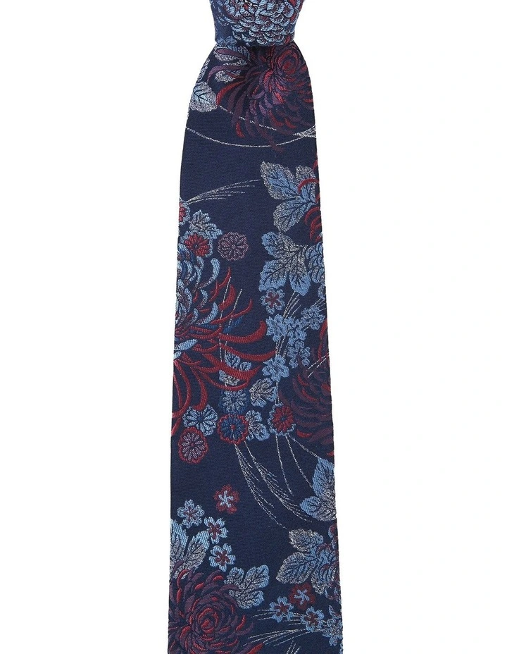 Crisantemo Silk Tie in Red image 1