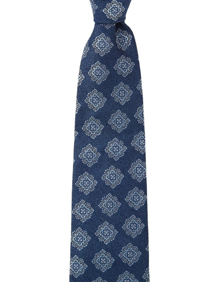 Piazza Foulard Silk Tie In Blue image 1