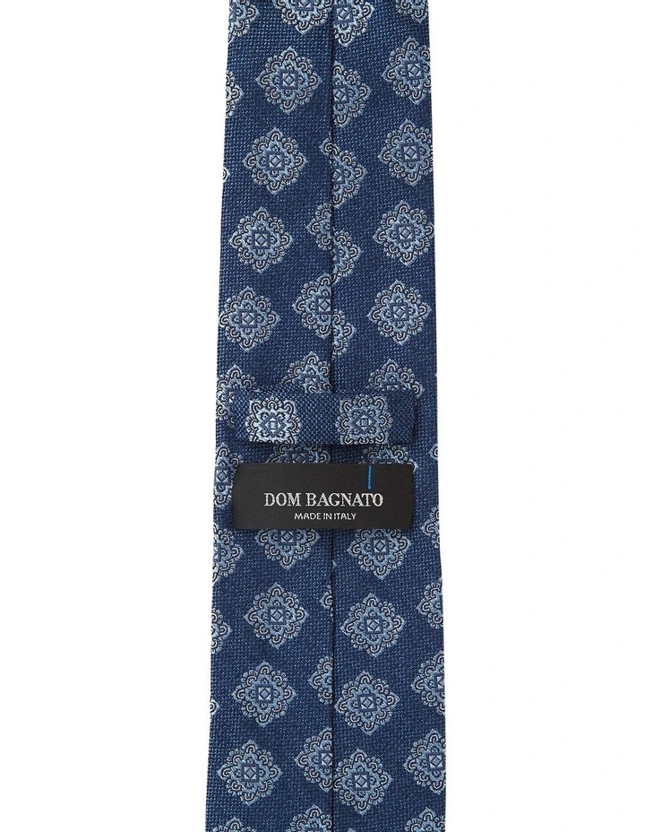 Piazza Foulard Silk Tie In Blue image 2