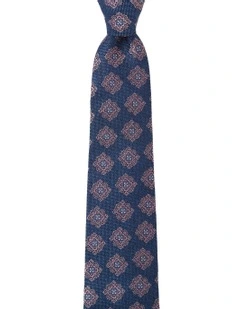 Piazza Foulard Silk Tie In Pink