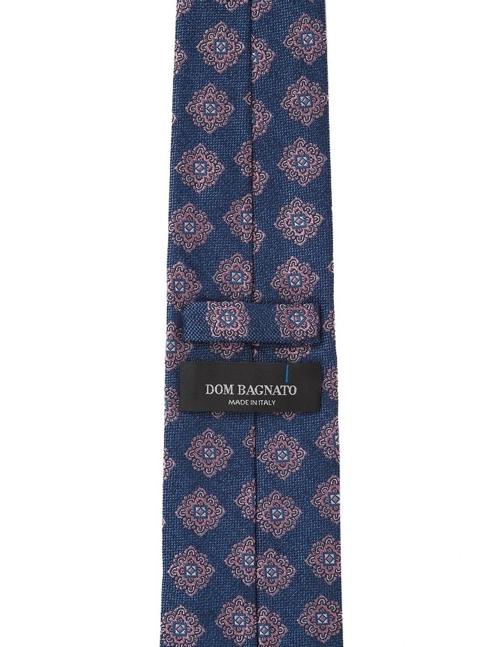 Piazza Foulard Silk Tie In Pink image 2