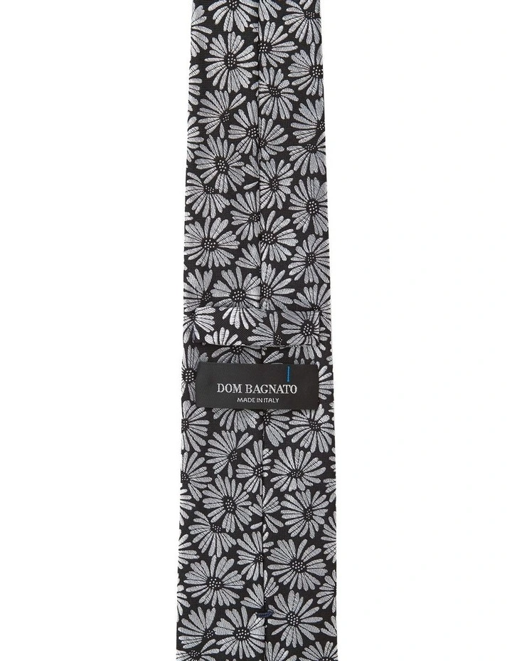 Calendula Silk Tie in Black image 2