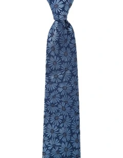 Calendula Silk Tie In Blue